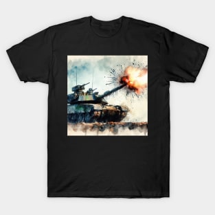 Fantasy illustration of a tank in battle T-Shirt